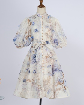 Printing summer European style dress for women