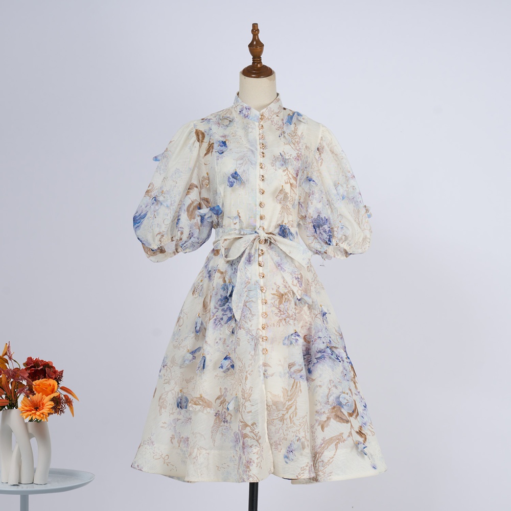 Printing summer European style dress for women