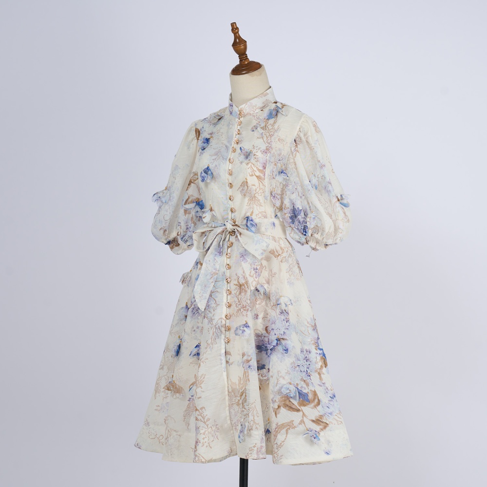 Printing summer European style dress for women