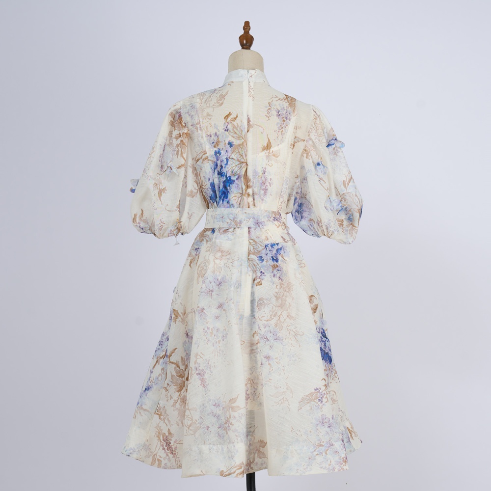 Printing summer European style dress for women