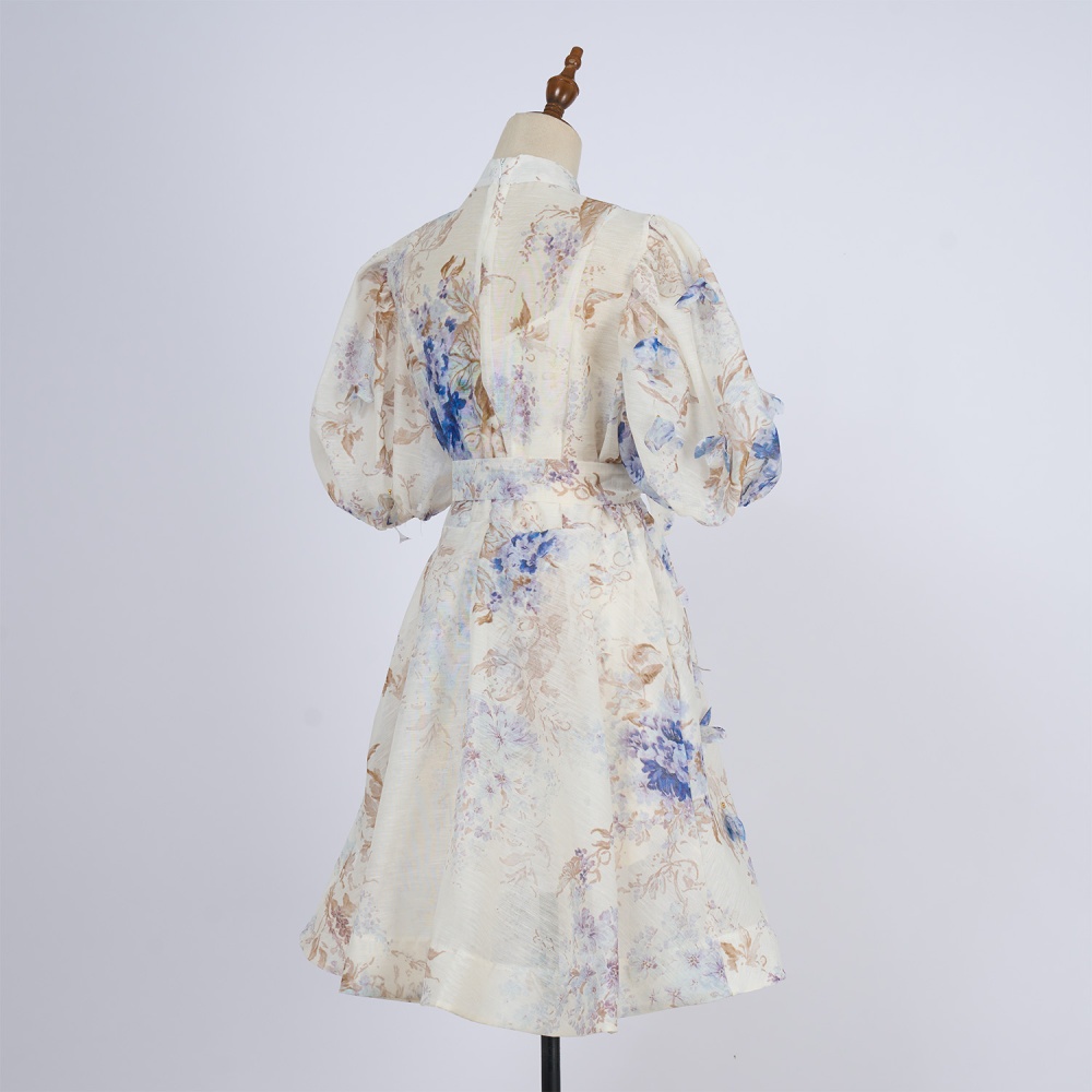 Printing summer European style dress for women