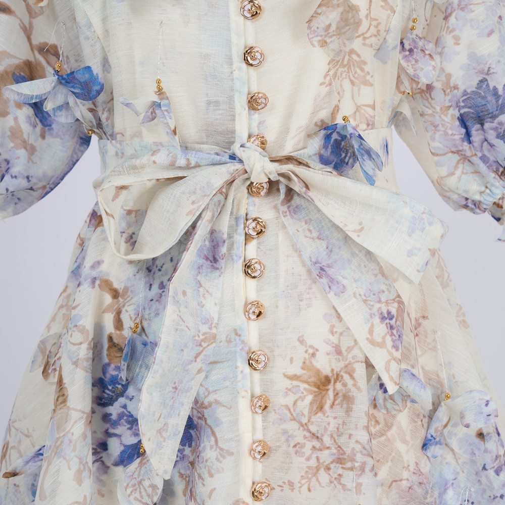 Printing summer European style dress for women