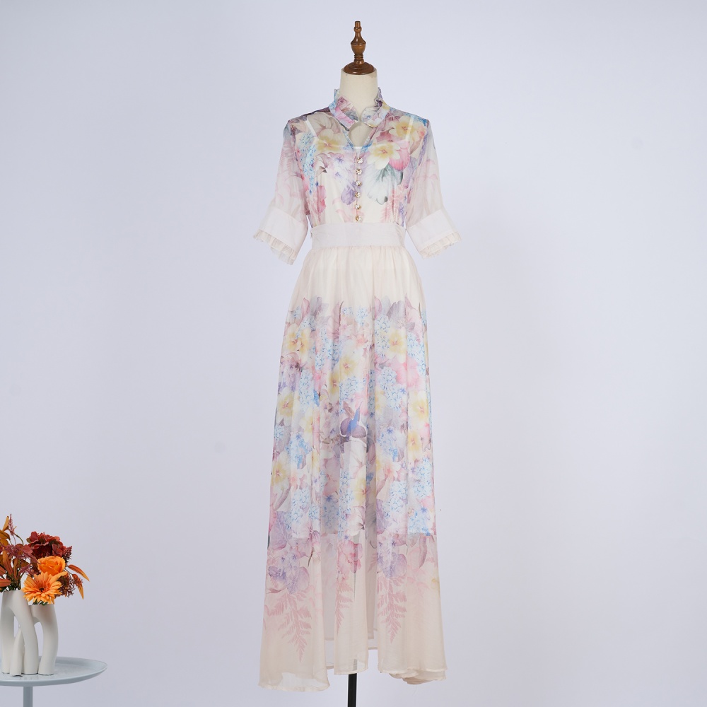 Big skirt skirt elastic waist long skirt a set