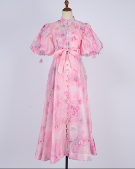 Printing stereoscopic sling court style dress