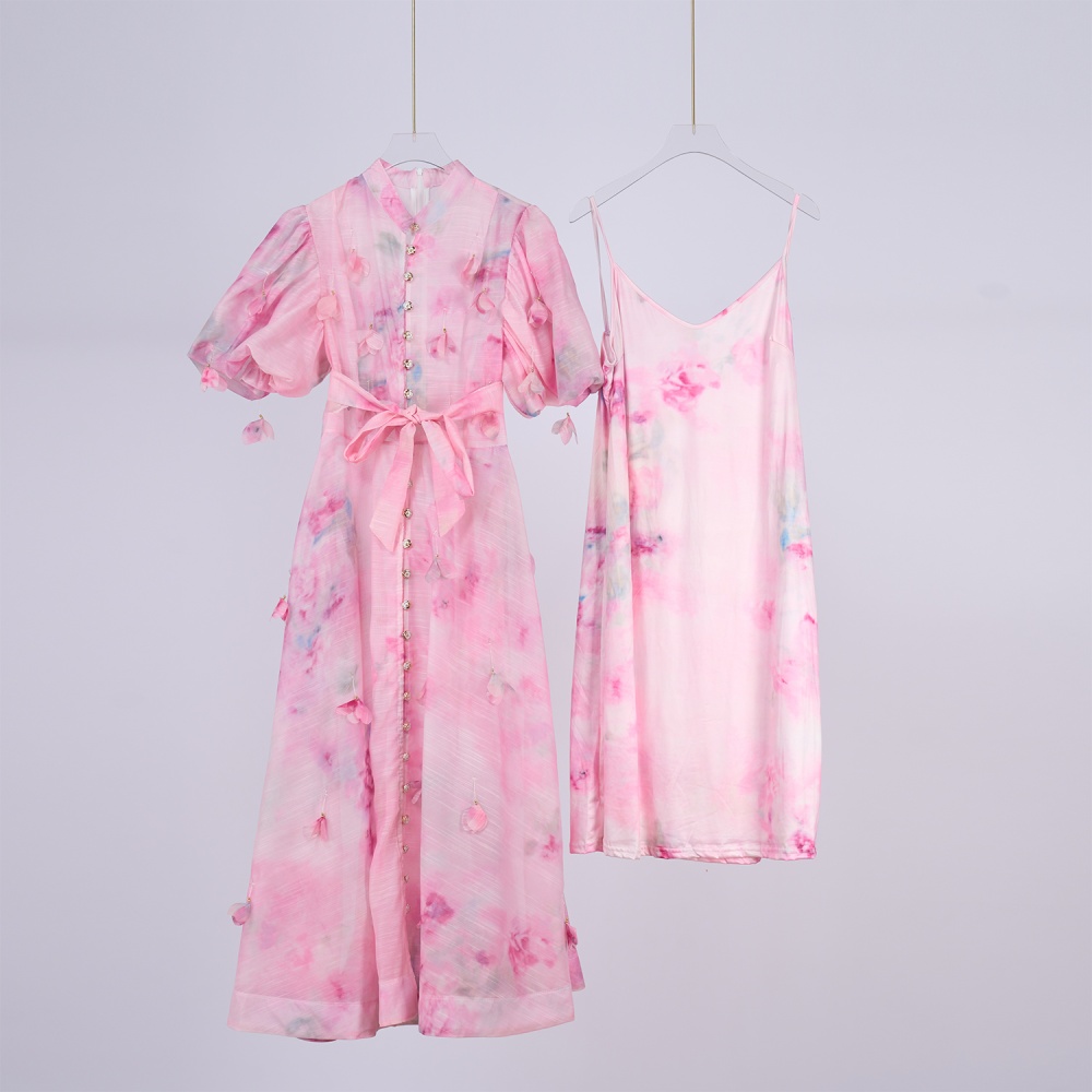 Printing stereoscopic sling court style dress
