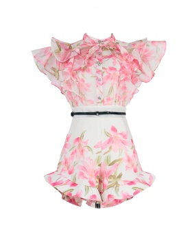Court style sleeveless shorts a set
