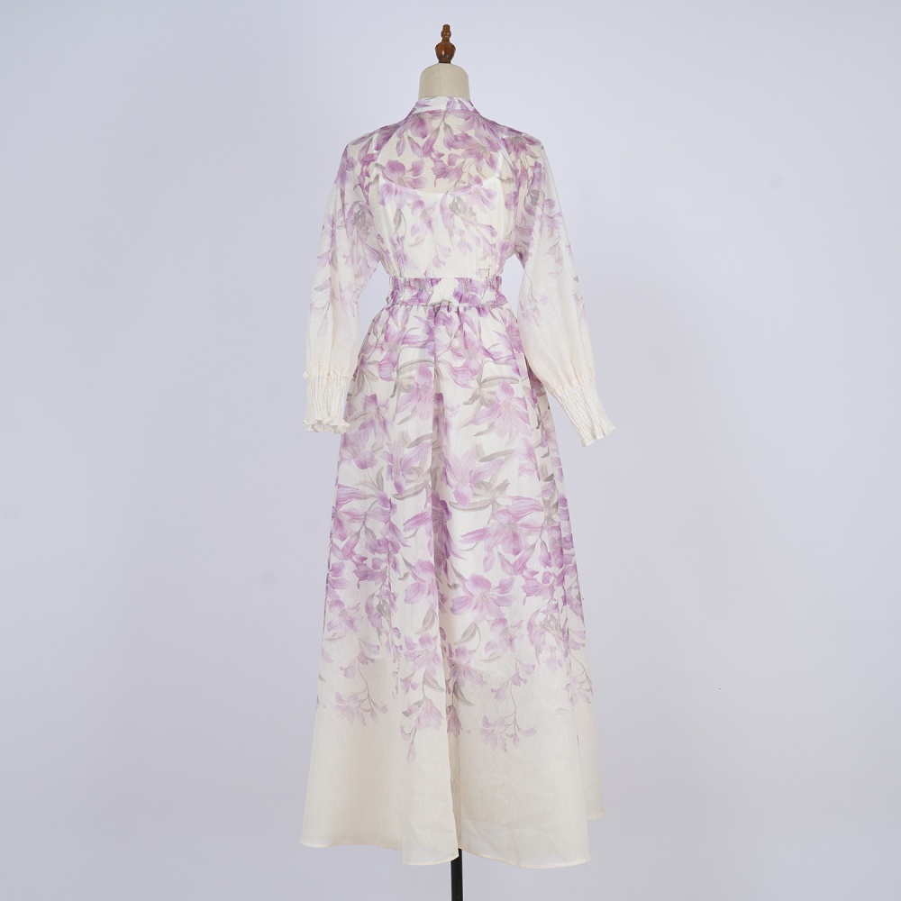Printing big skirt skirt long shirt a set
