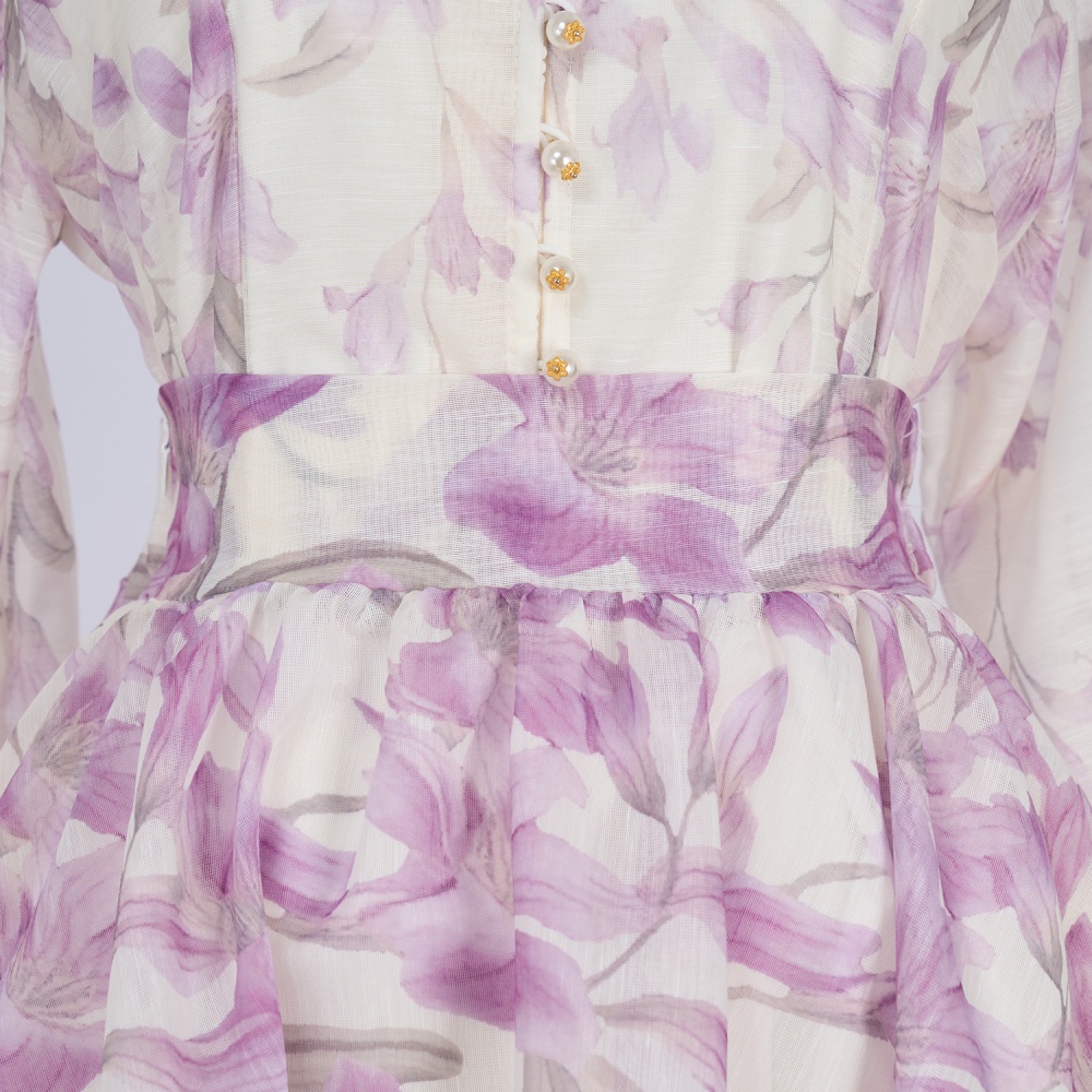 Printing big skirt skirt long shirt a set