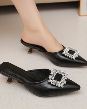 Sexy side buckle fine-root high-heeled shoes for women