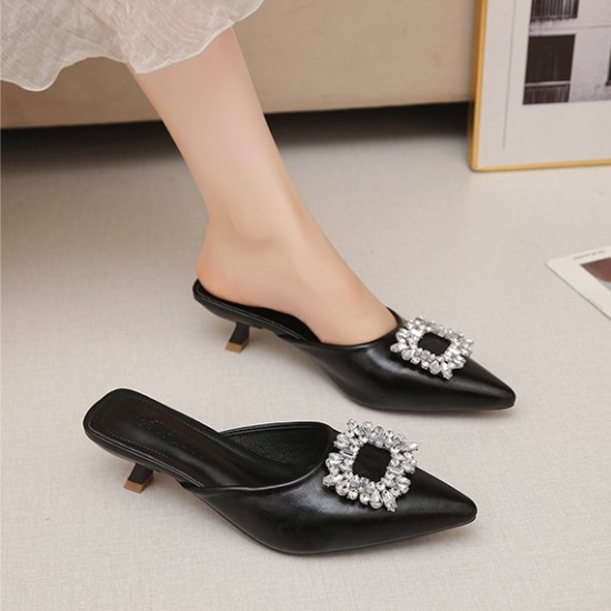 Sexy side buckle fine-root high-heeled shoes for women