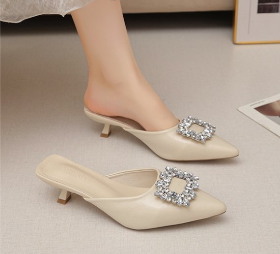 Sexy side buckle fine-root high-heeled shoes for women