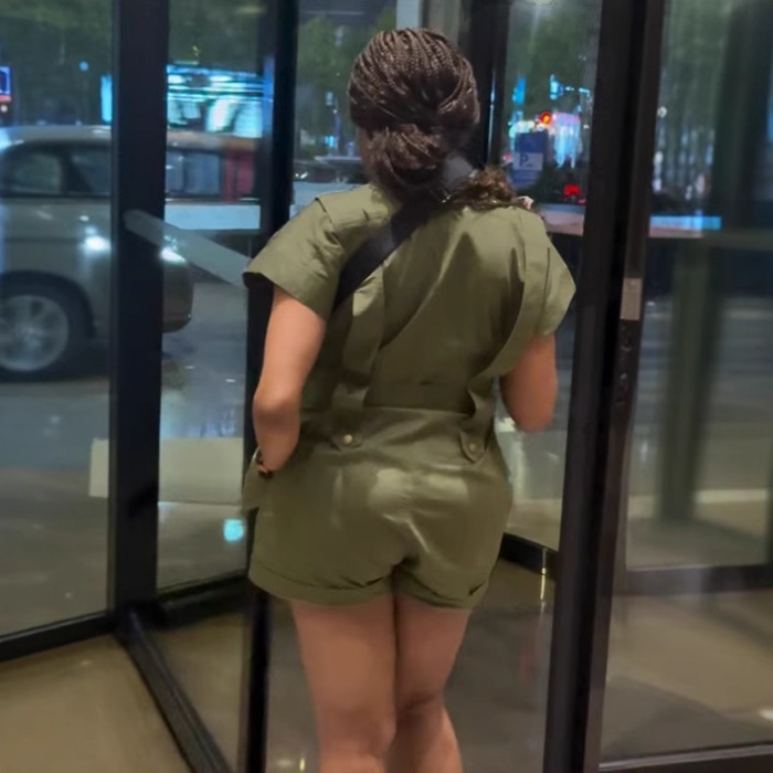 Conjoined sleeveless work clothing loose commuting shorts
