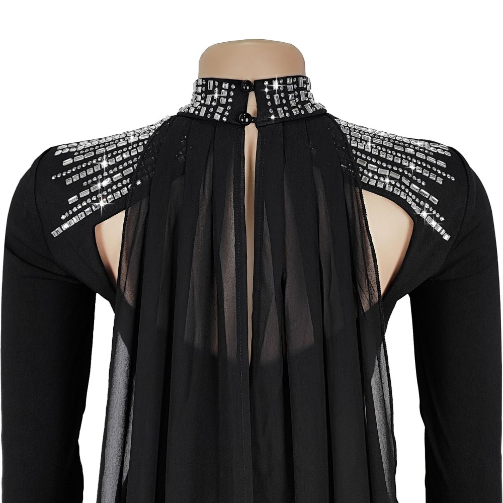 Long sleeve perspective fashion elegant dress for women