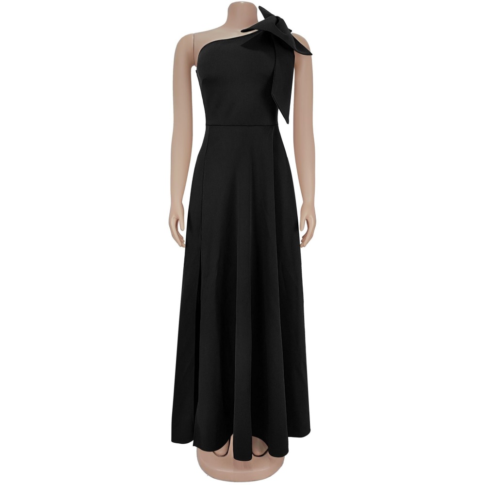 Bow fashion temperament European style dress for women
