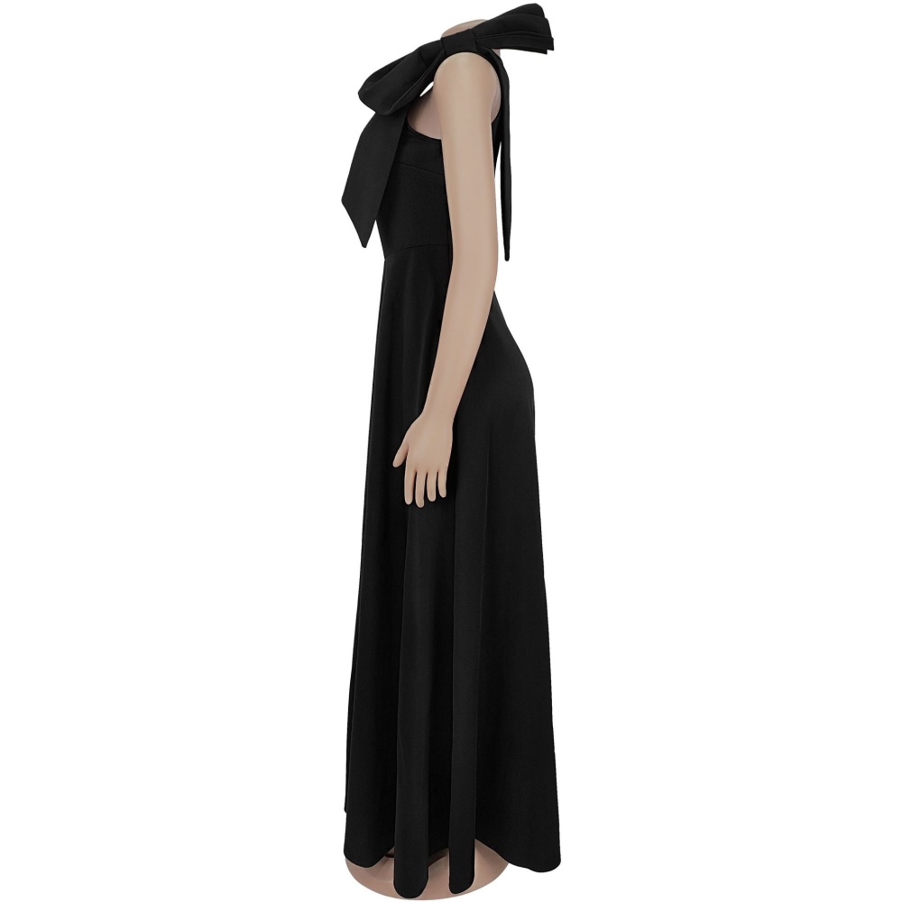 Bow fashion temperament European style dress for women