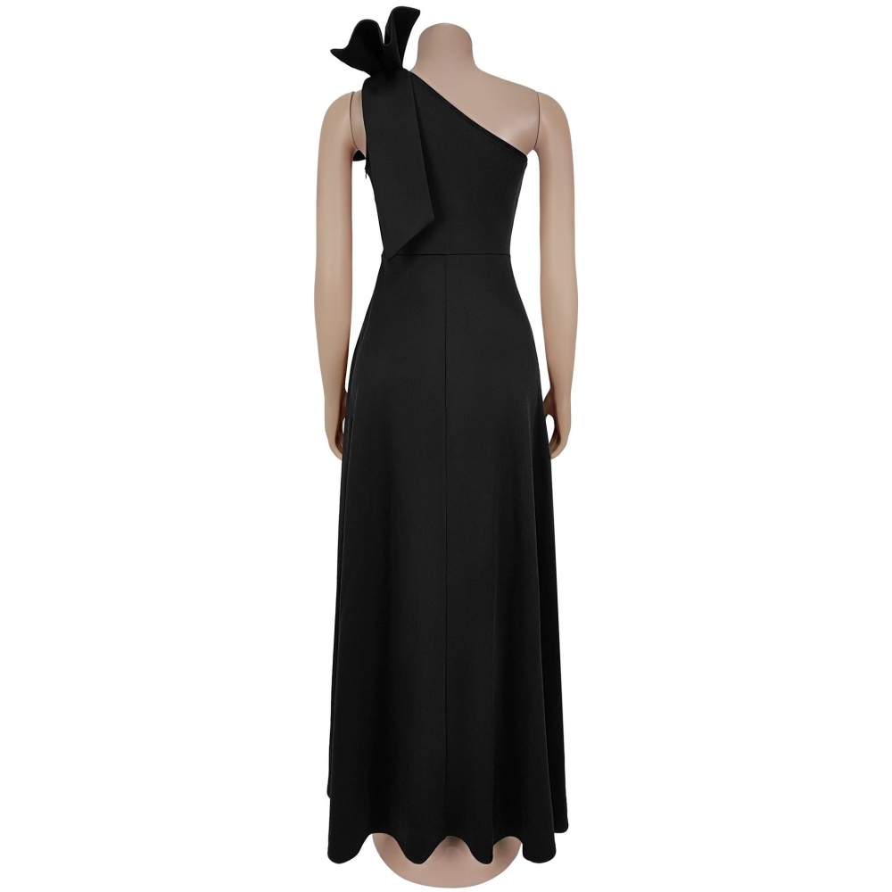 Bow fashion temperament European style dress for women