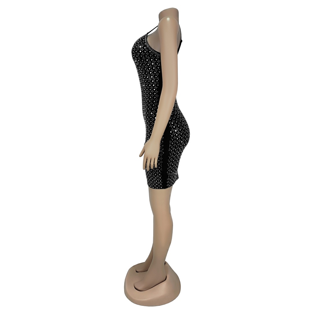 European style T-back package hip dress for women