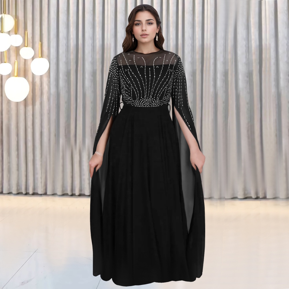 Perspective temperament European style elegant dress for women