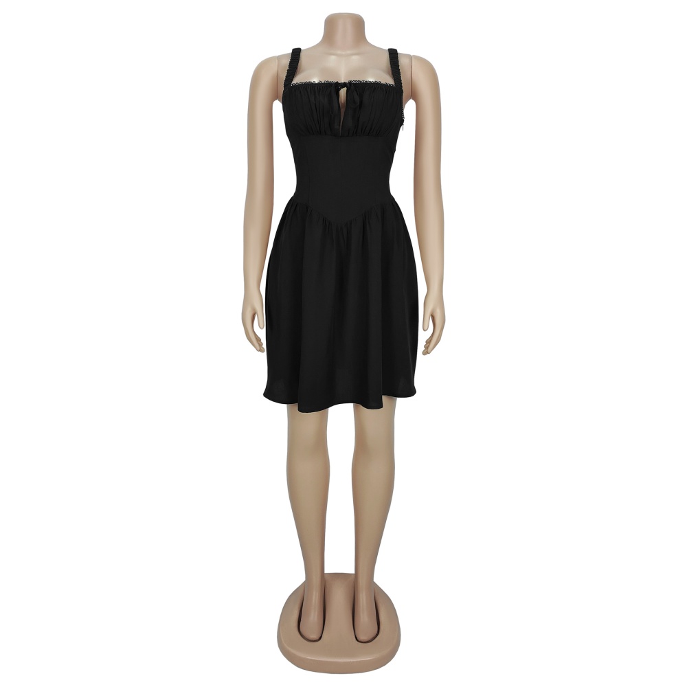 European style shoulder strap jumpsuit fashion T-back