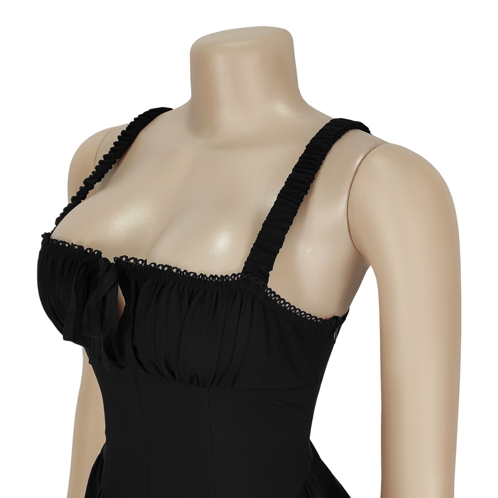 European style shoulder strap jumpsuit fashion T-back