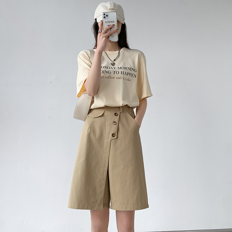 High waist wide leg pants large yard culottes for women