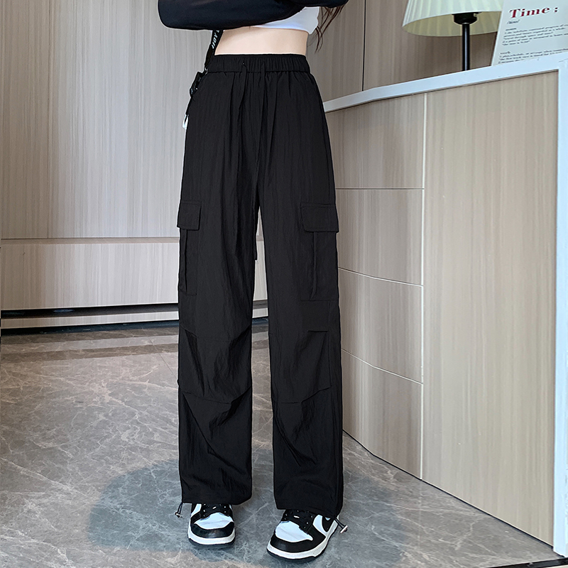 Spring work pants mopping wide leg pants for women