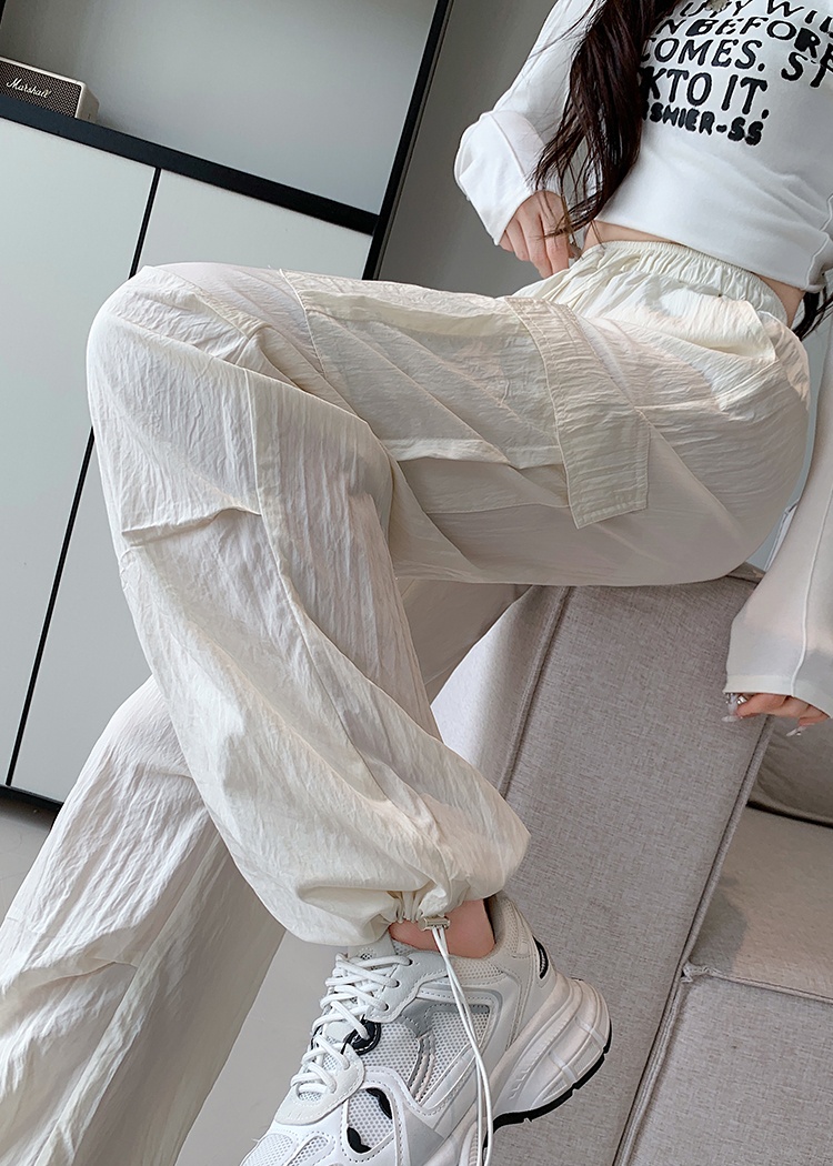 Spring work pants mopping wide leg pants for women