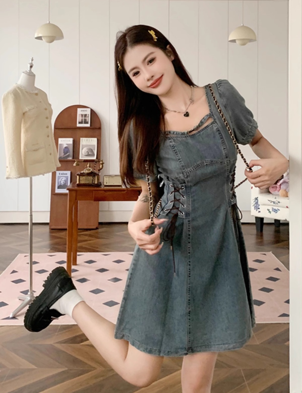 Large yard niche France style dress for women