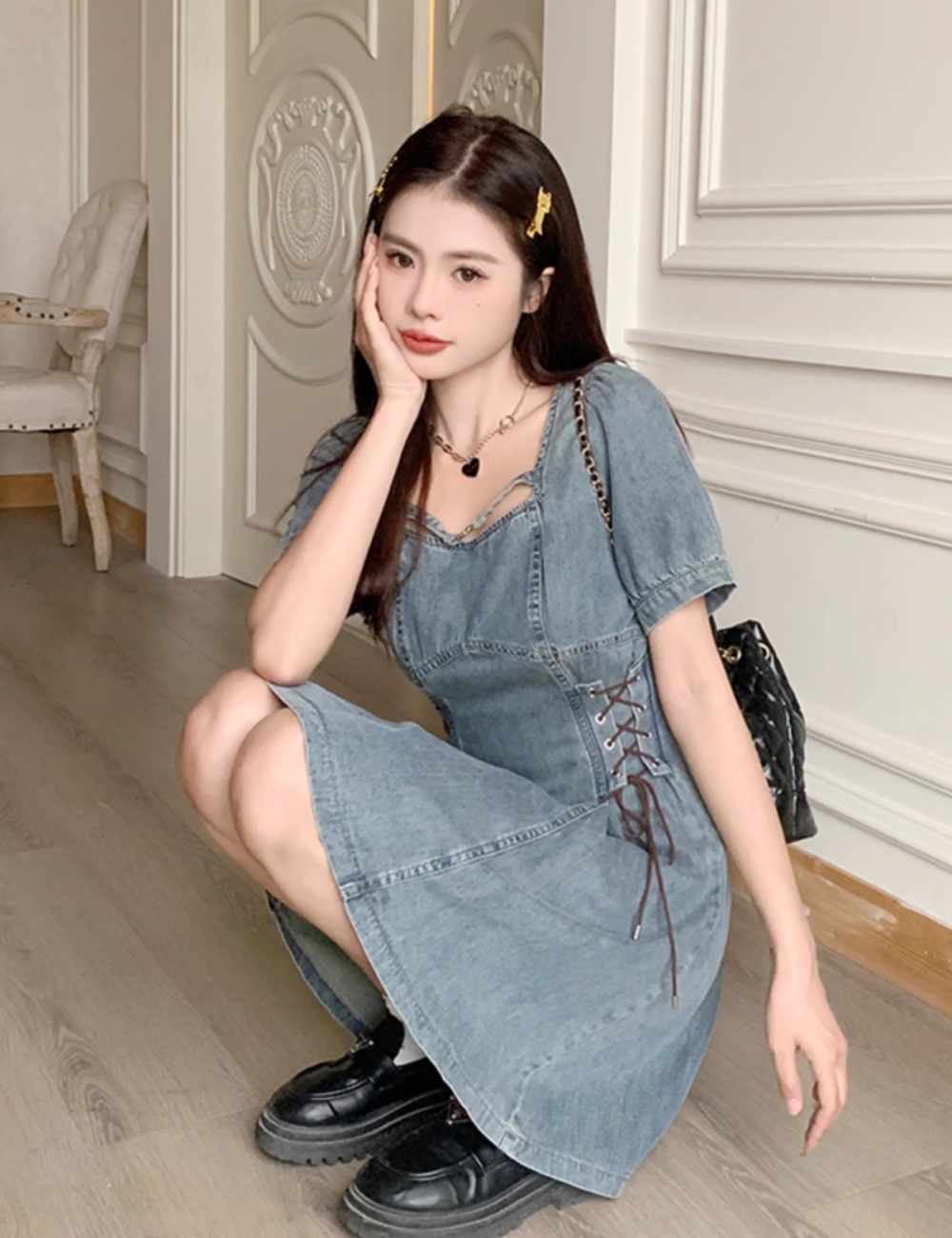 Large yard niche France style dress for women