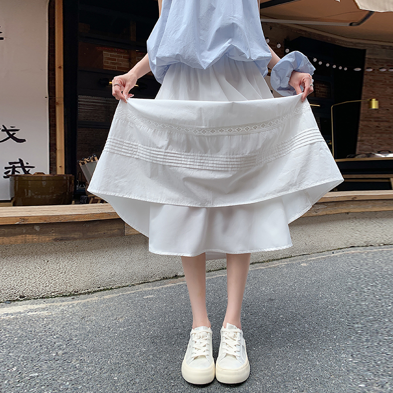 Sunscreen summer white skirt for women