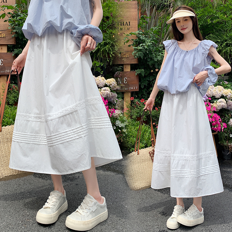 Sunscreen summer white skirt for women