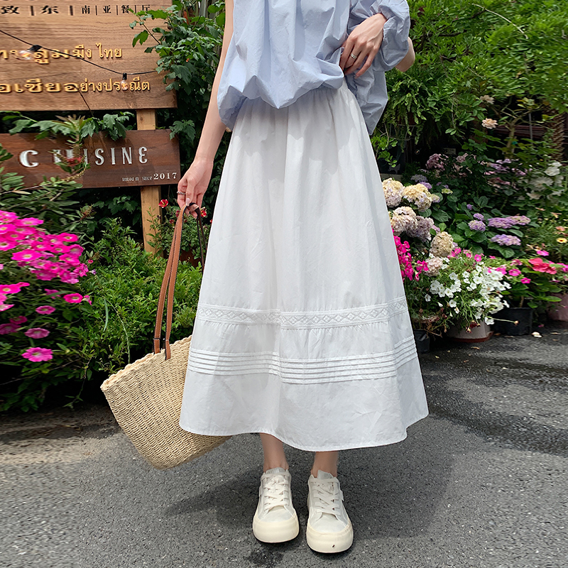 Sunscreen summer white skirt for women