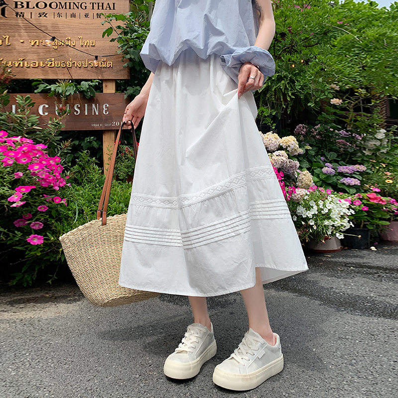 Sunscreen summer white skirt for women