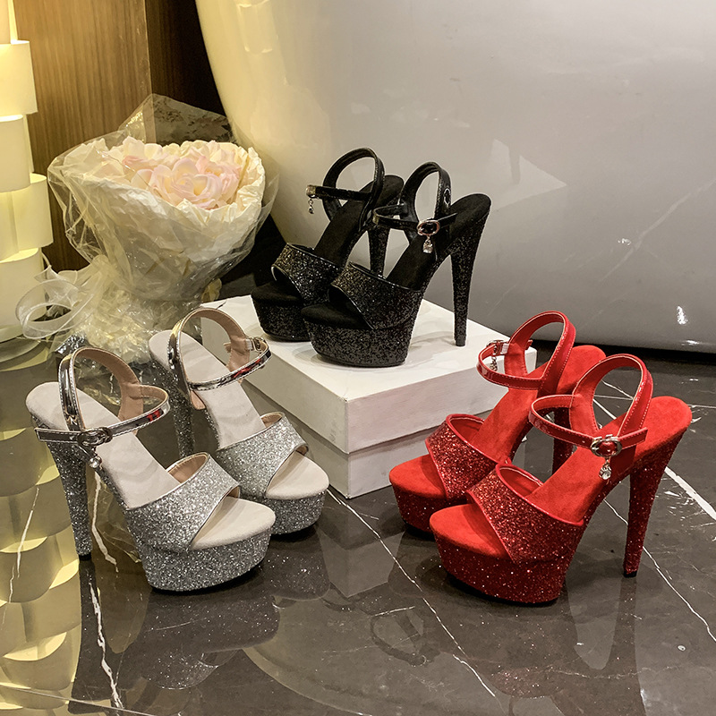 European style fine-root platform ultrahigh sexy sandals