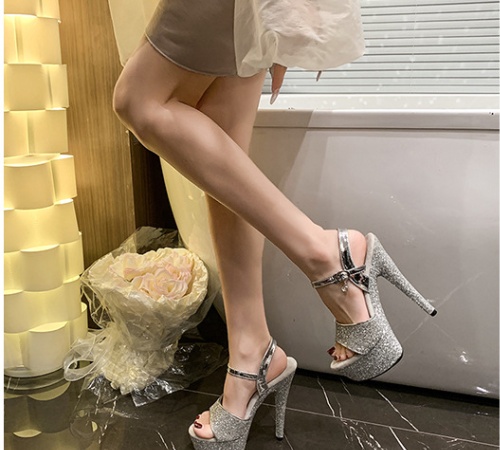 European style fine-root platform ultrahigh sexy sandals