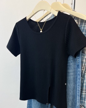 Knitted loose tops summer T-shirt for women