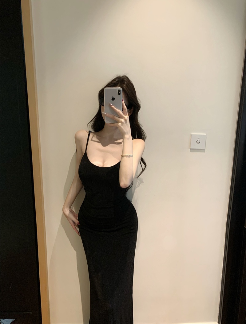 Pinched waist smock strapless dress 2pcs set