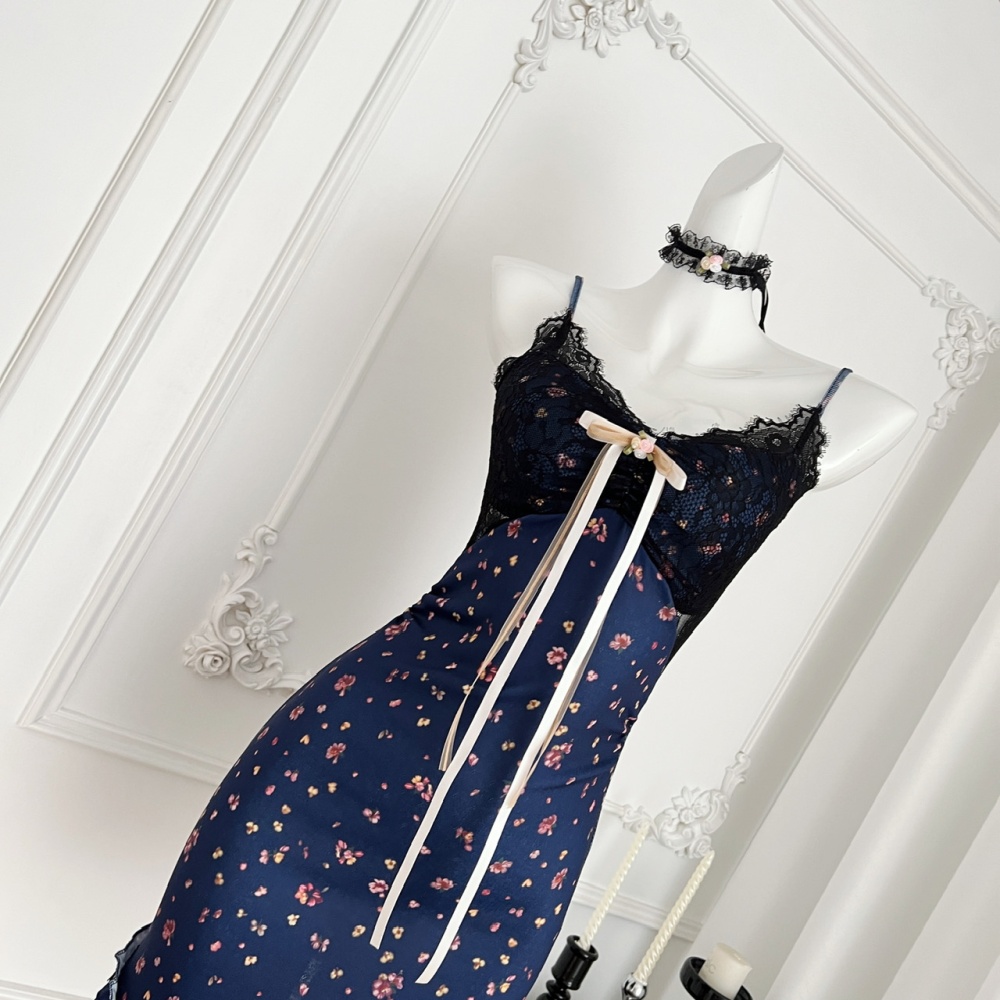 Summer lace slim sexy enticement dress