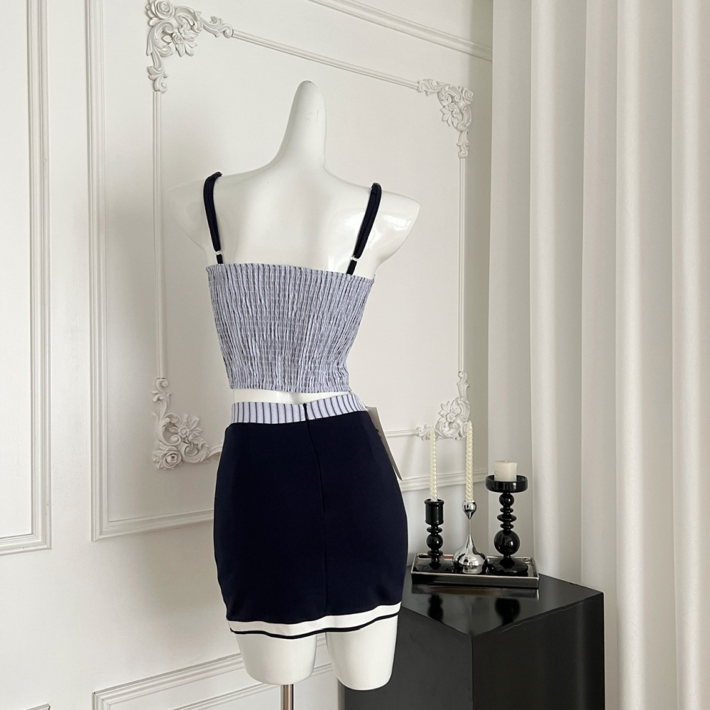 College style tops sling cardigan 3pcs set for women