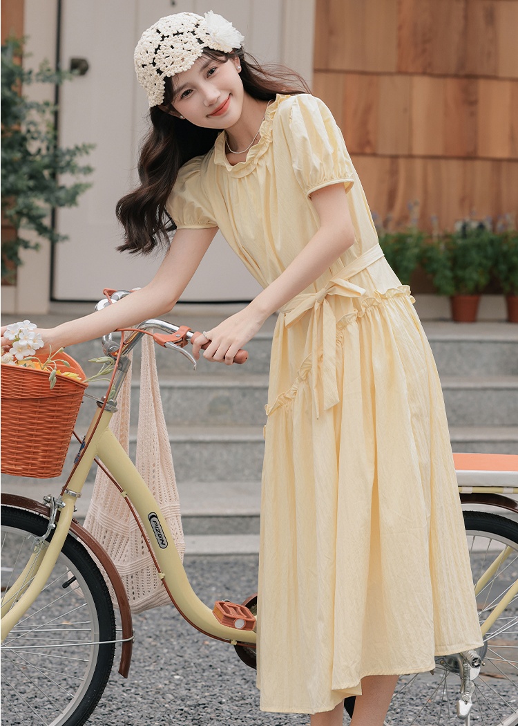 Tender vacation dress slim show young long dress