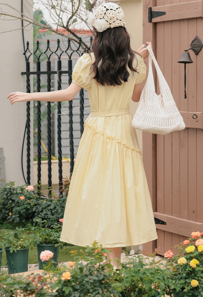 Tender vacation dress slim show young long dress
