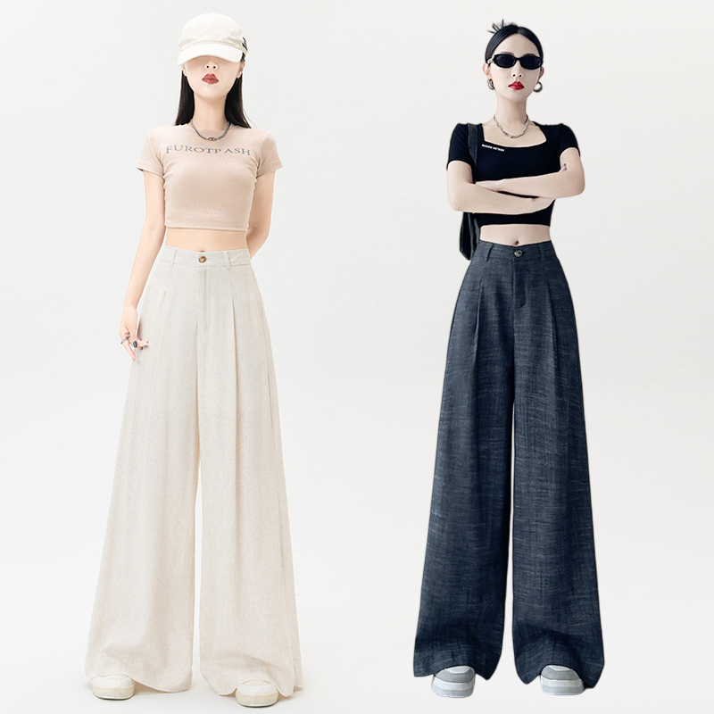 Drape all-match suit pants slim long pants for women