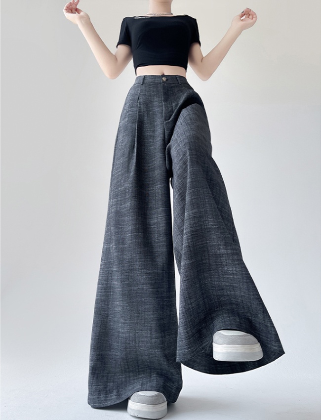 Drape all-match suit pants slim long pants for women