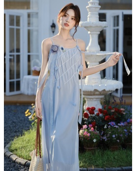 Flowers sling vacation dress
