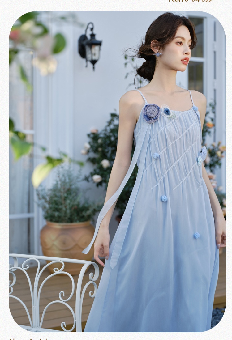 Flowers sling vacation dress