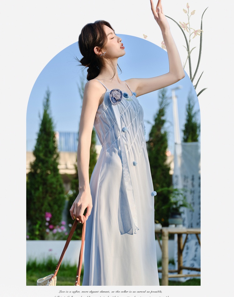 Flowers sling vacation dress