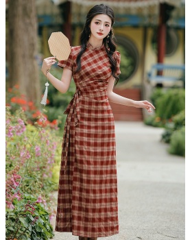 Maiden dress red cell cheongsam