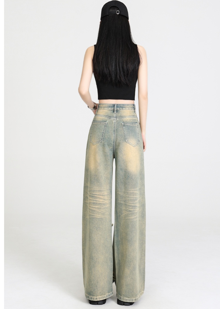 Wide leg breathable pants loose jeans for women