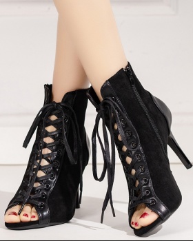 Open toe hollow shoes summer summer boots for women