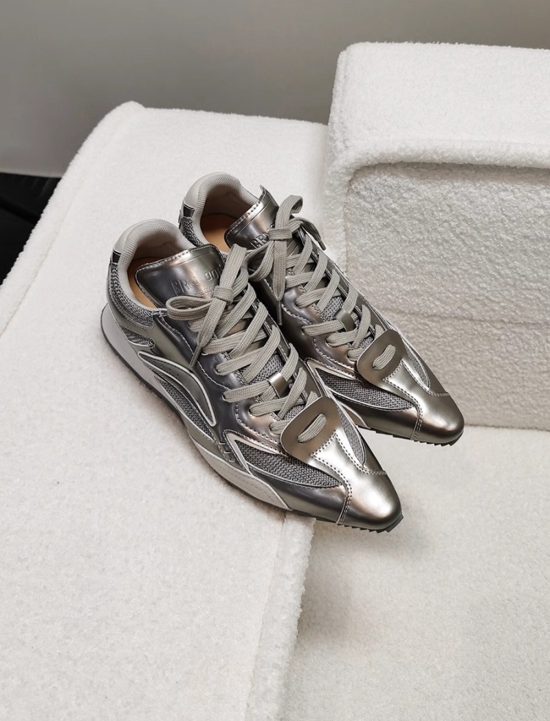 Silver France style shoes pointed Sports shoes